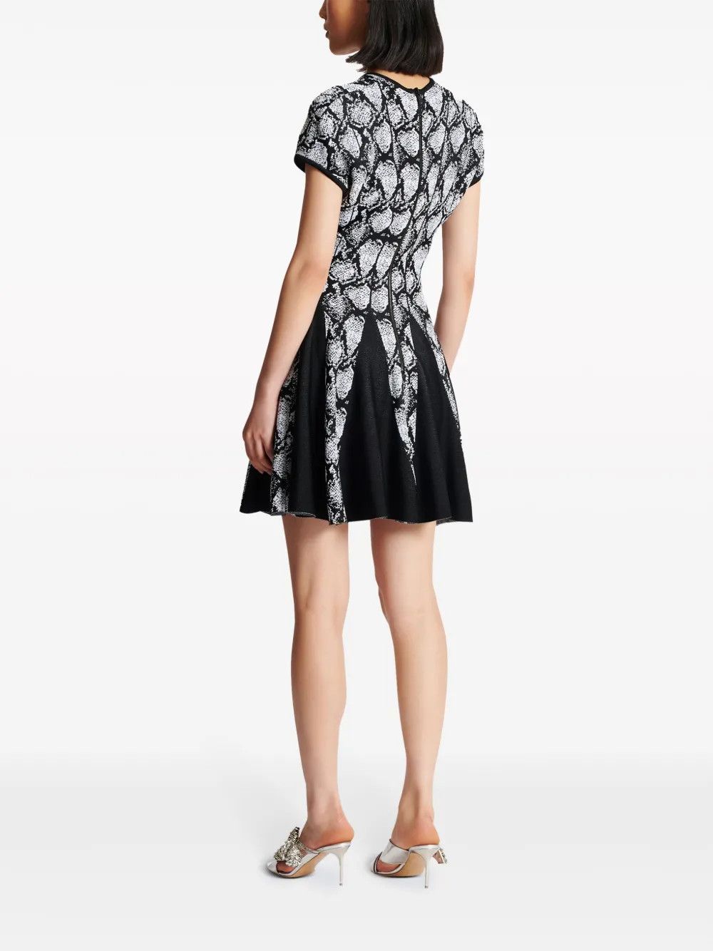 Balmain o1y0525 Mini Dress in Black/Silver Size M / US 6-8 / IT 42-44 - 6 Thumbnail