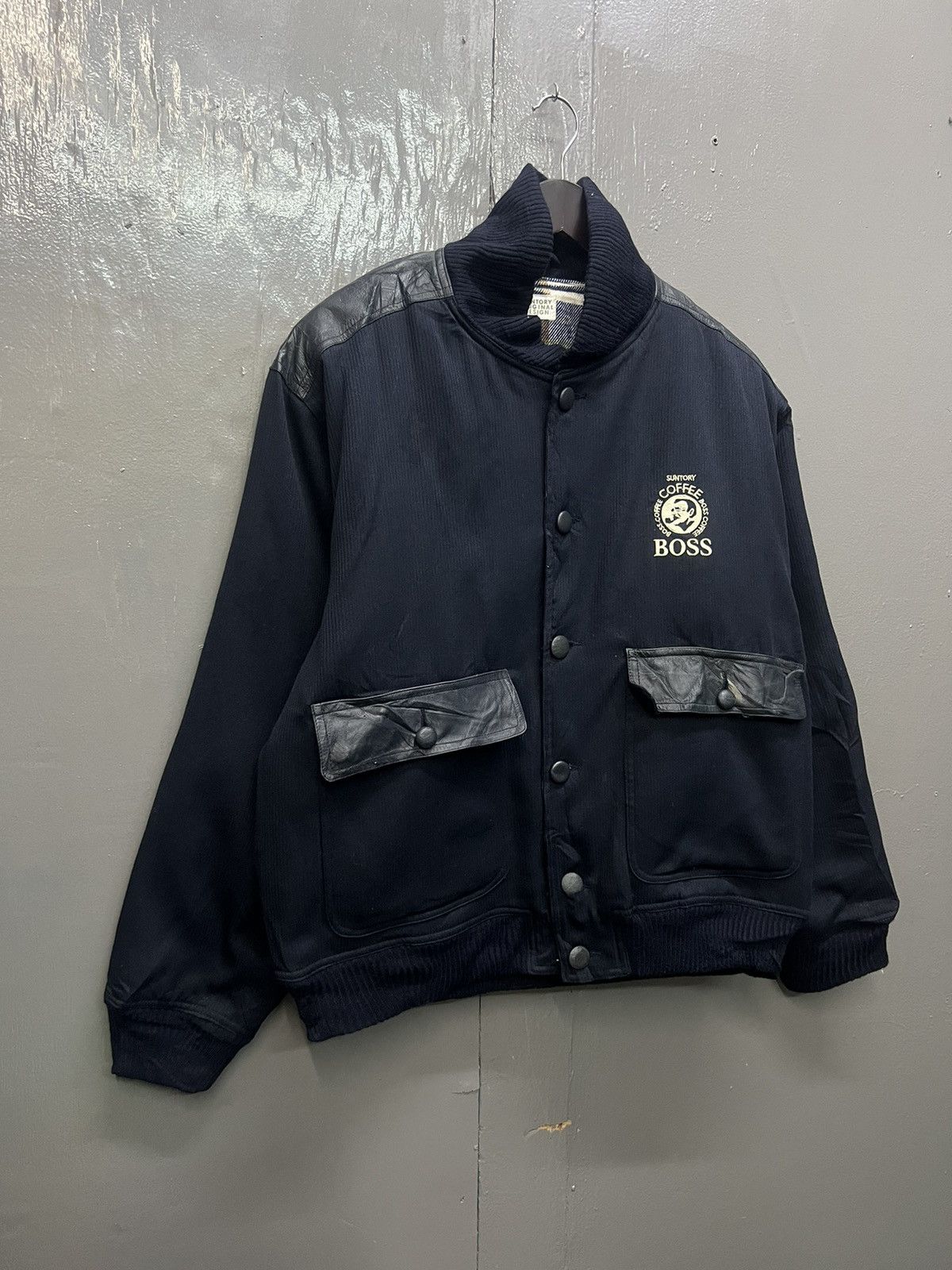 Vintage Vintage Suntory Coffee Boss Wool Bomber Jacket Size US L / EU 52-54 / 3 - 3 Thumbnail