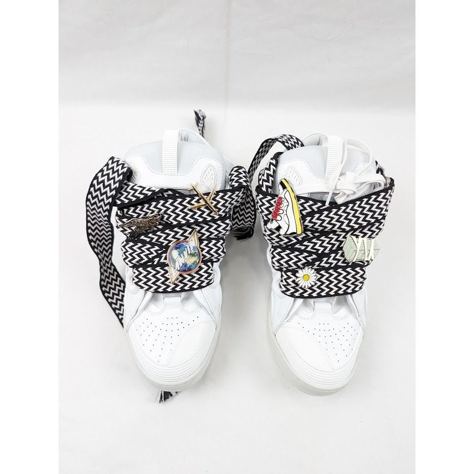 Lanvin o1rshd1 Curb Sneakers in White/Black Size US 10 / EU 43 - 16 Thumbnail
