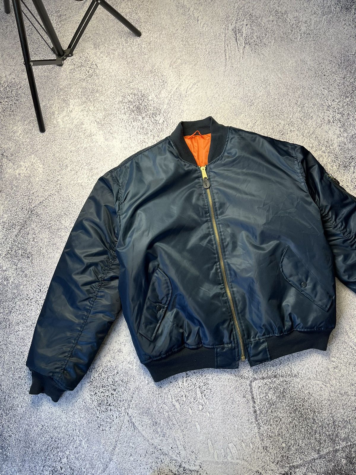 Vintage Vintage blue Reversible Bomber Jacket MA1 Size US XXL / EU 58 / 5 - 2 Thumbnail