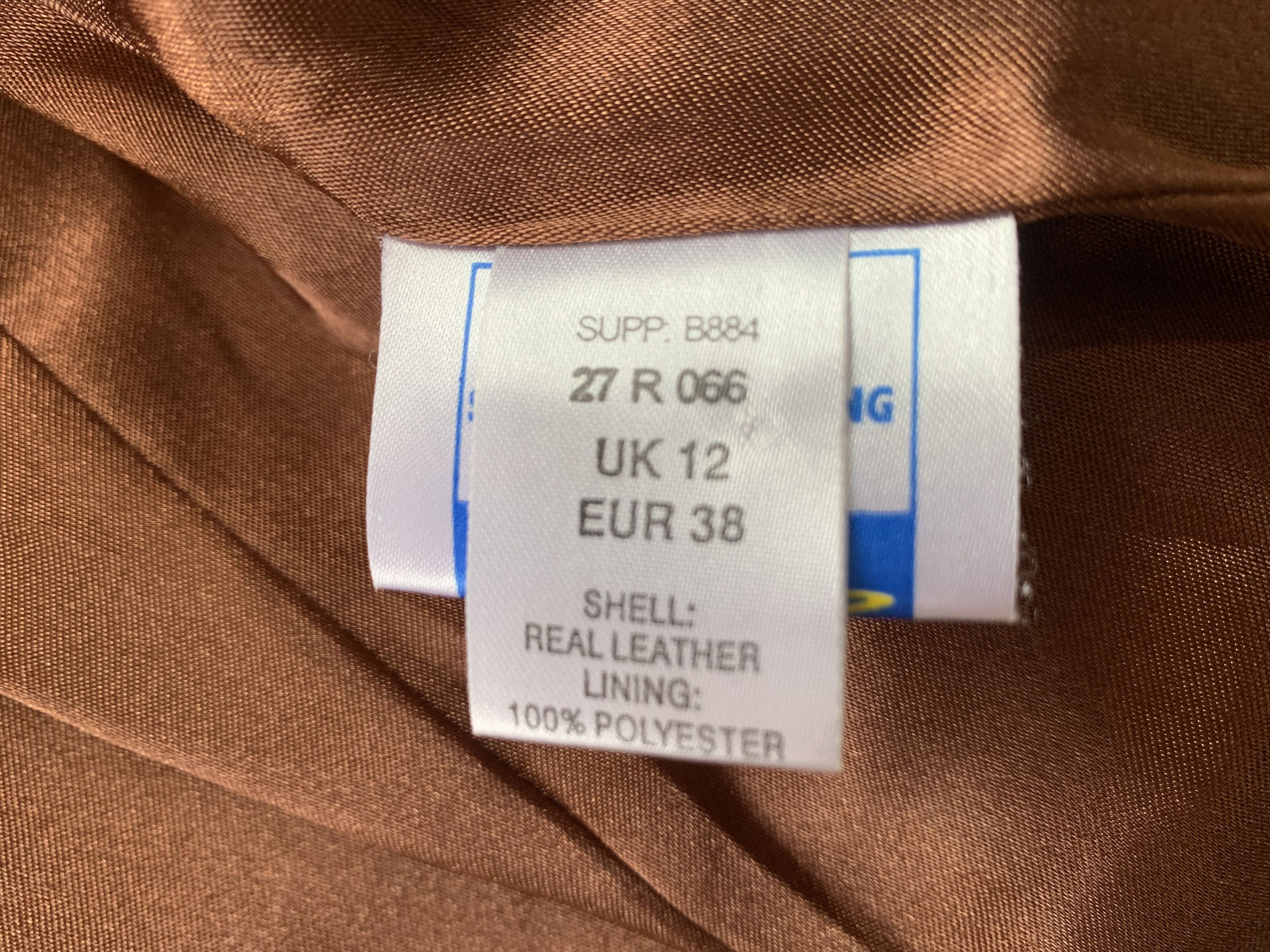 Designer Vintage Images Leather Brown Women’s Jacket Size M / US 6-8 / IT 42-44 - 7 Thumbnail