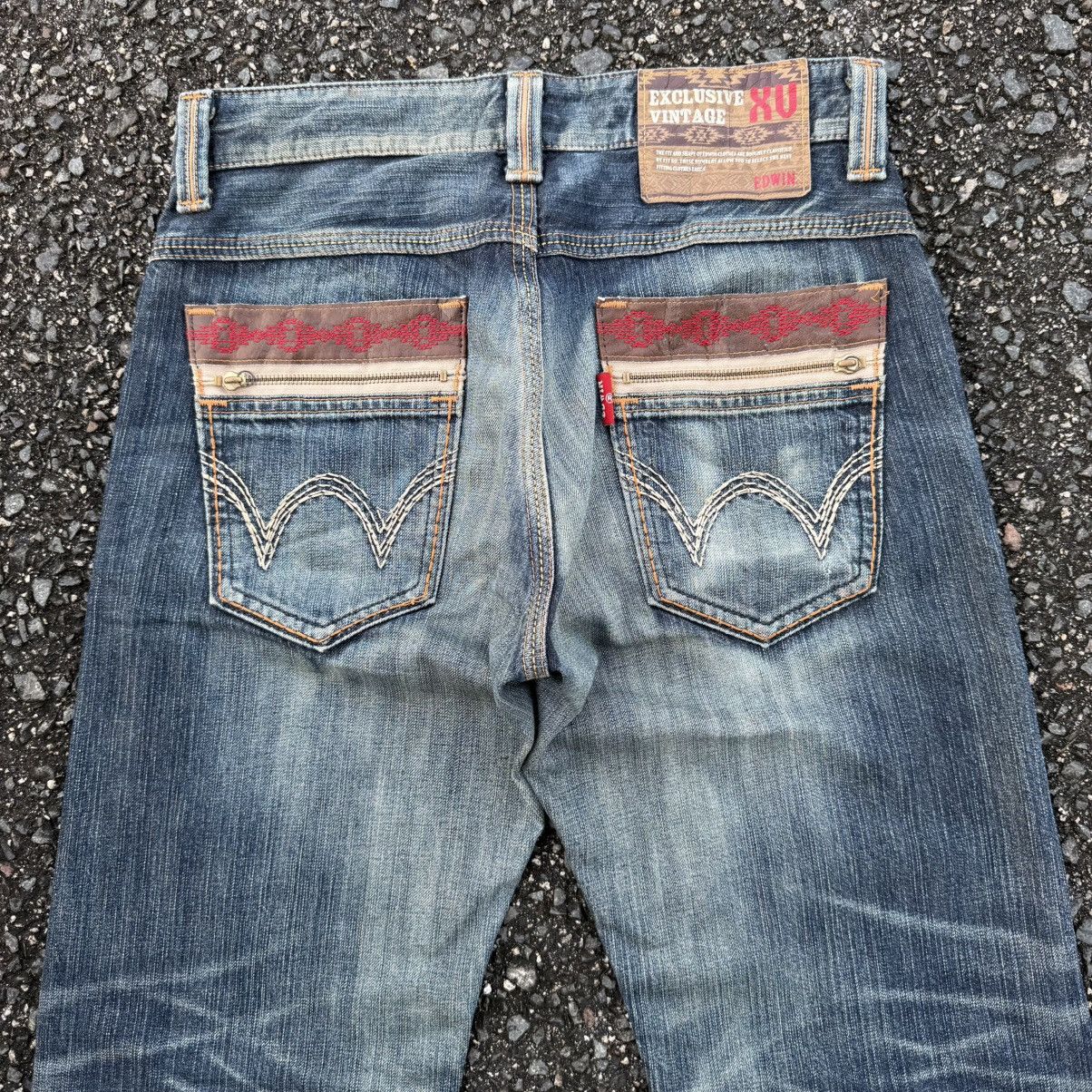 Edwin W30 VINTAGE EDWIN JEAN FADED RIPPEP DENIM PANTS Size US 33 - 11 Thumbnail