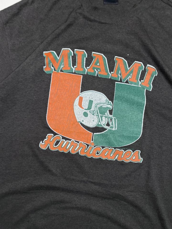 NCAA × Vintage Vintage Miami Hurricanes Football T-Shirt Size US L / EU 52-54 / 3 - 2 Thumbnail