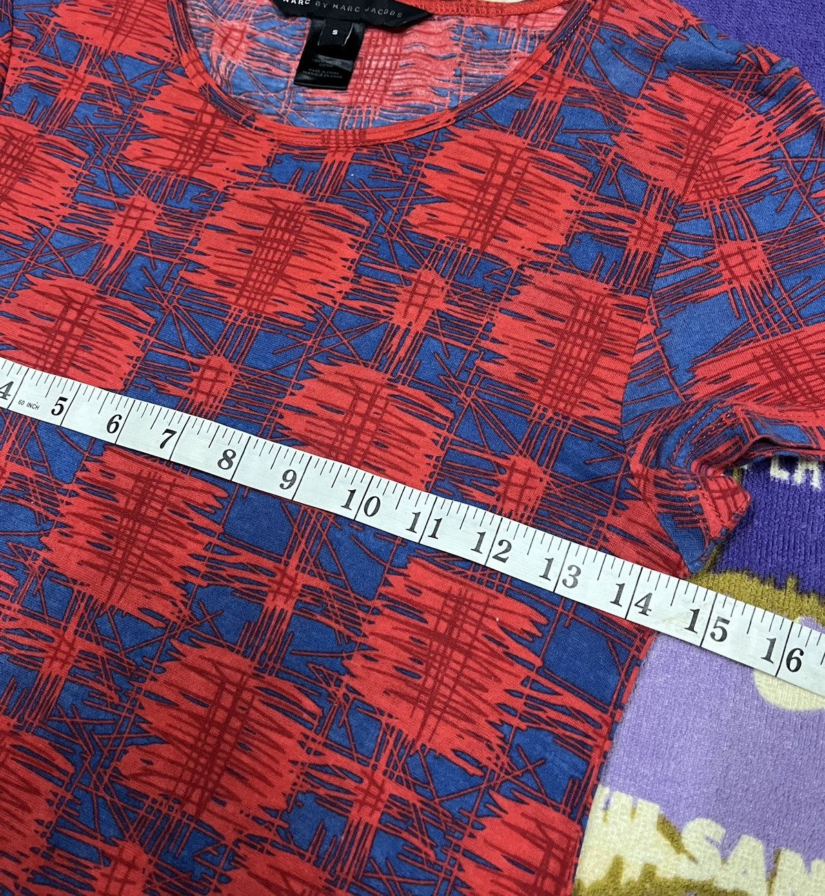 Designer MARC JACOBS Lipstick Red Multicolor Shirt Size S / US 4 / IT 40 - 10 Thumbnail