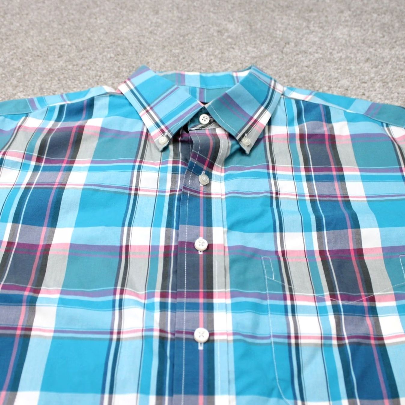 Jos. A. Bank Jos. A. Bank Traveler Shirt Mens XL Blue 100% Cotton Short Sleeve Button Down Size US XL / EU 56 / 4 - 5 Thumbnail