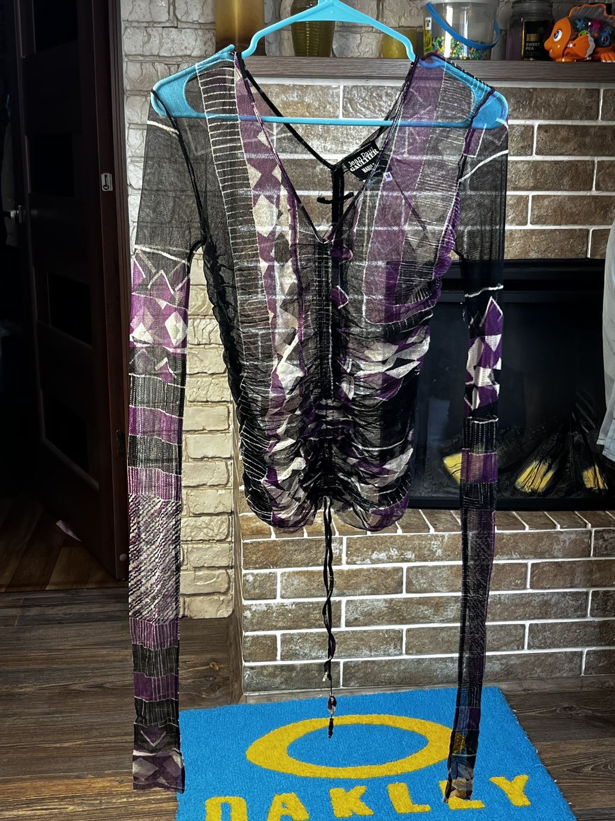 Jean Paul Gaultier Jean Paul Gaultier Multicolour Mesh Extra Long Sleeve Shirt Size M / US 6-8 / IT 42-44 - 12 Thumbnail