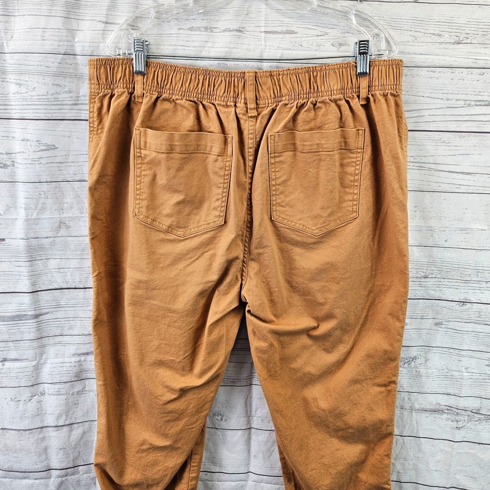 Vintage Knox Rose Womens Pants Large Solid Brown High Rise Cotton Blend Size 36" / US 14 / IT 50 - 4 Thumbnail
