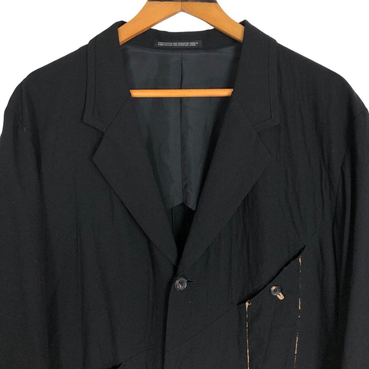Yohji Yamamoto Vintage Yohji Yamamoto Pour Homme S/S 1999 Wool Light Jacket Size US L / EU 52-54 / 3 - 10 Thumbnail