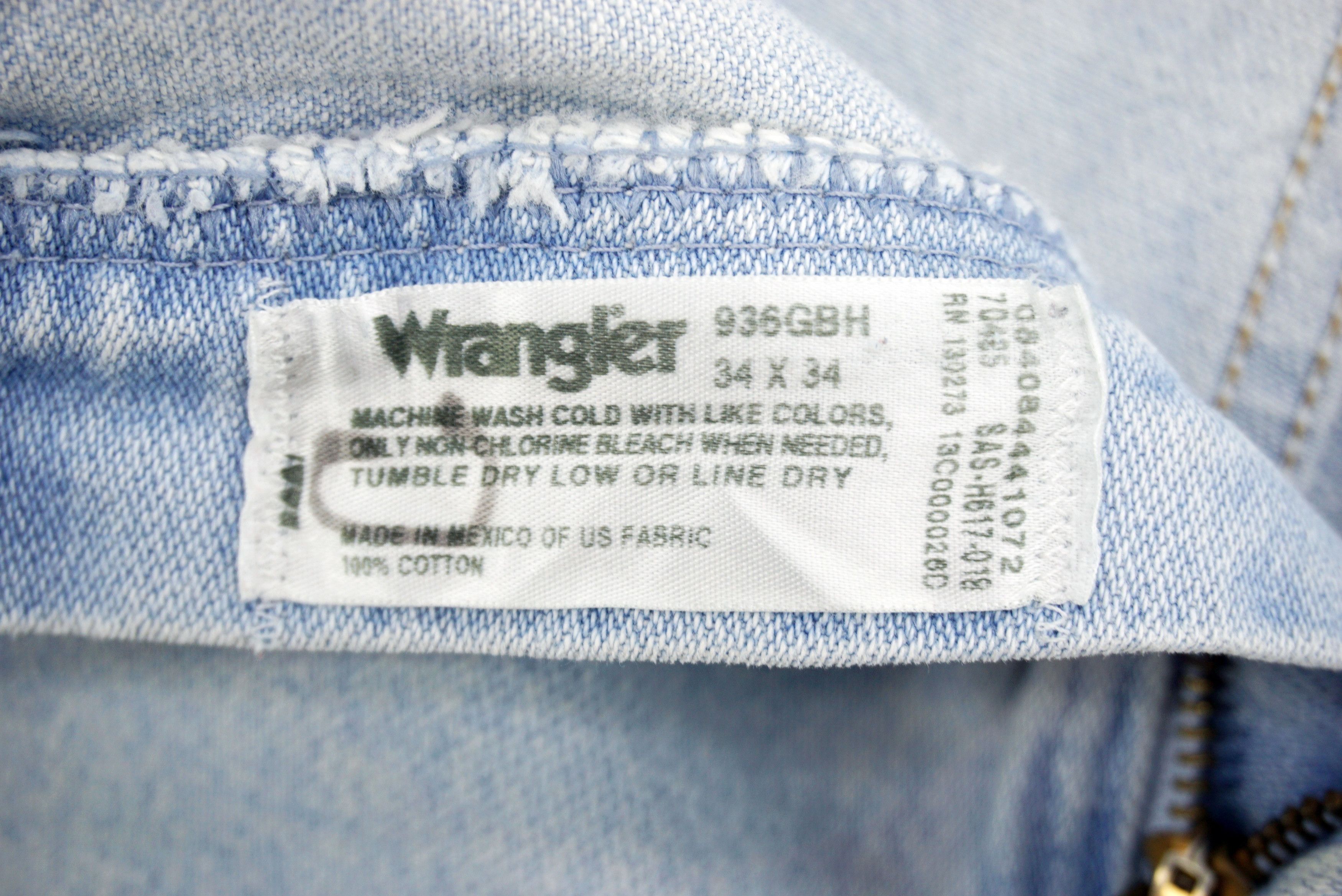 Wrangler Vintage 936GBH Jeans W34xL34 High-Waisted Light Wash Denim Size US 34 / EU 50 - 6 Thumbnail