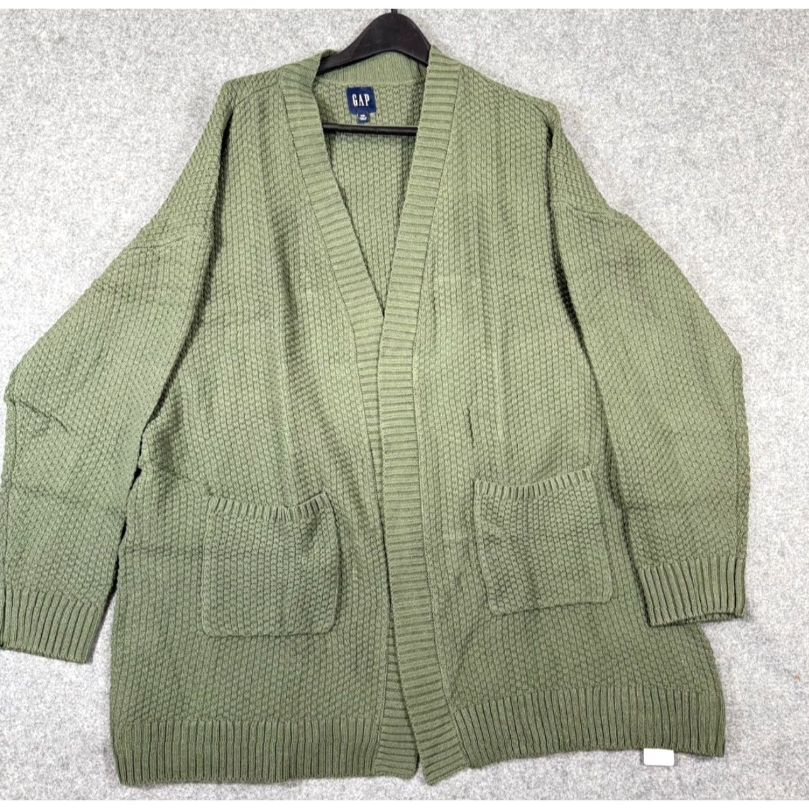 Gap Gap Open Front Cardigan Sweater Womens 2XL Olive Green Long Sleeve Pockets NWT Size XXL / US 16-18 / IT 52-54 - 3 Thumbnail