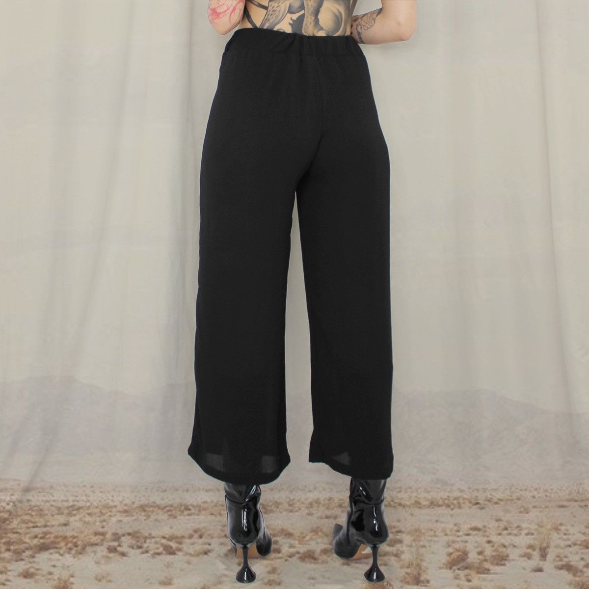 Other × Vintage 📀BLACK BOHO PANTS📀 Size 27" / US 4 / IT 40 - 3 Thumbnail