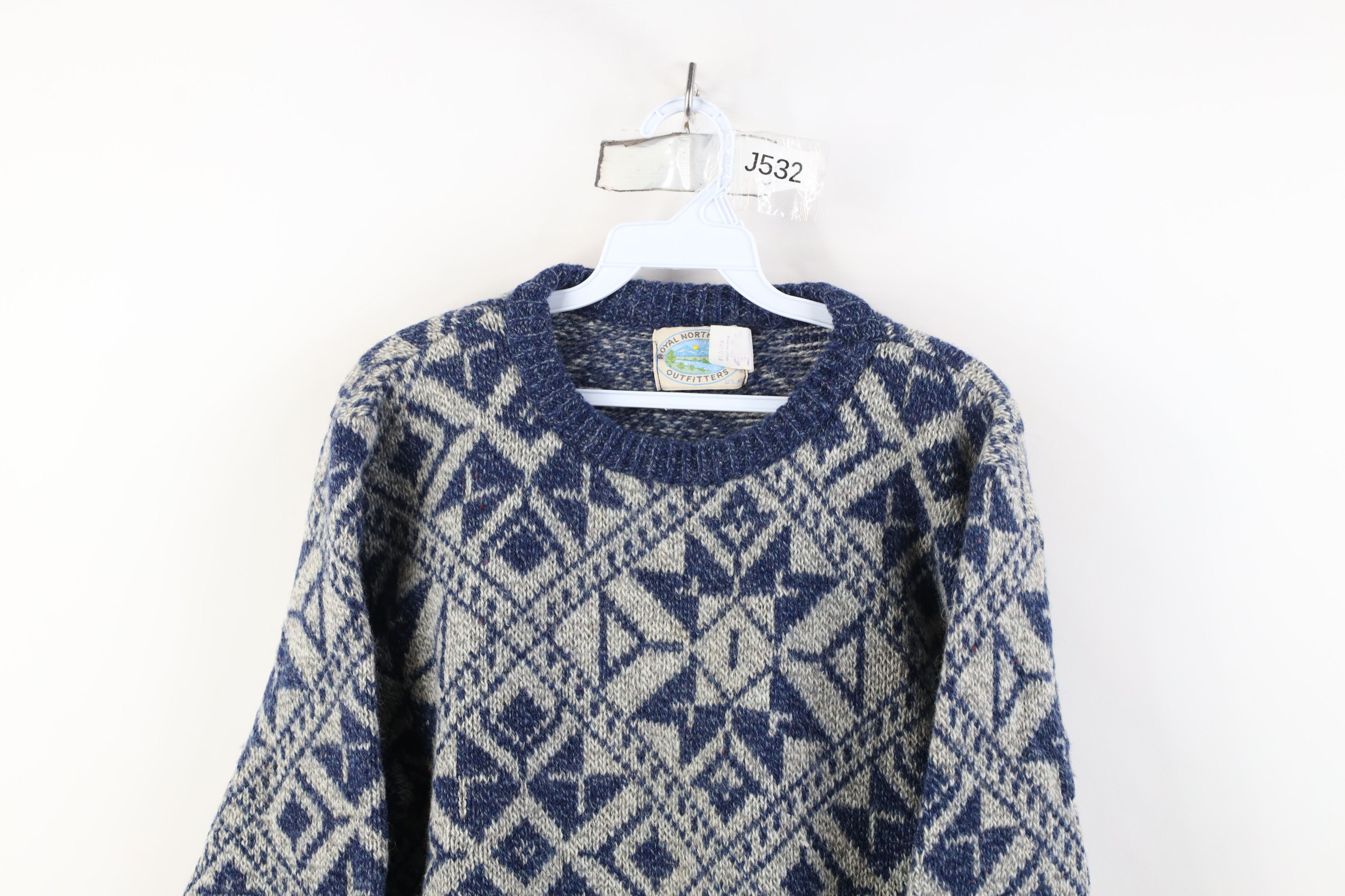 Vintage Vintage 90s Streetwear Knit Fair Isle Snowflake Sweater USA Size US M / EU 48-50 / 2 - 2 Thumbnail
