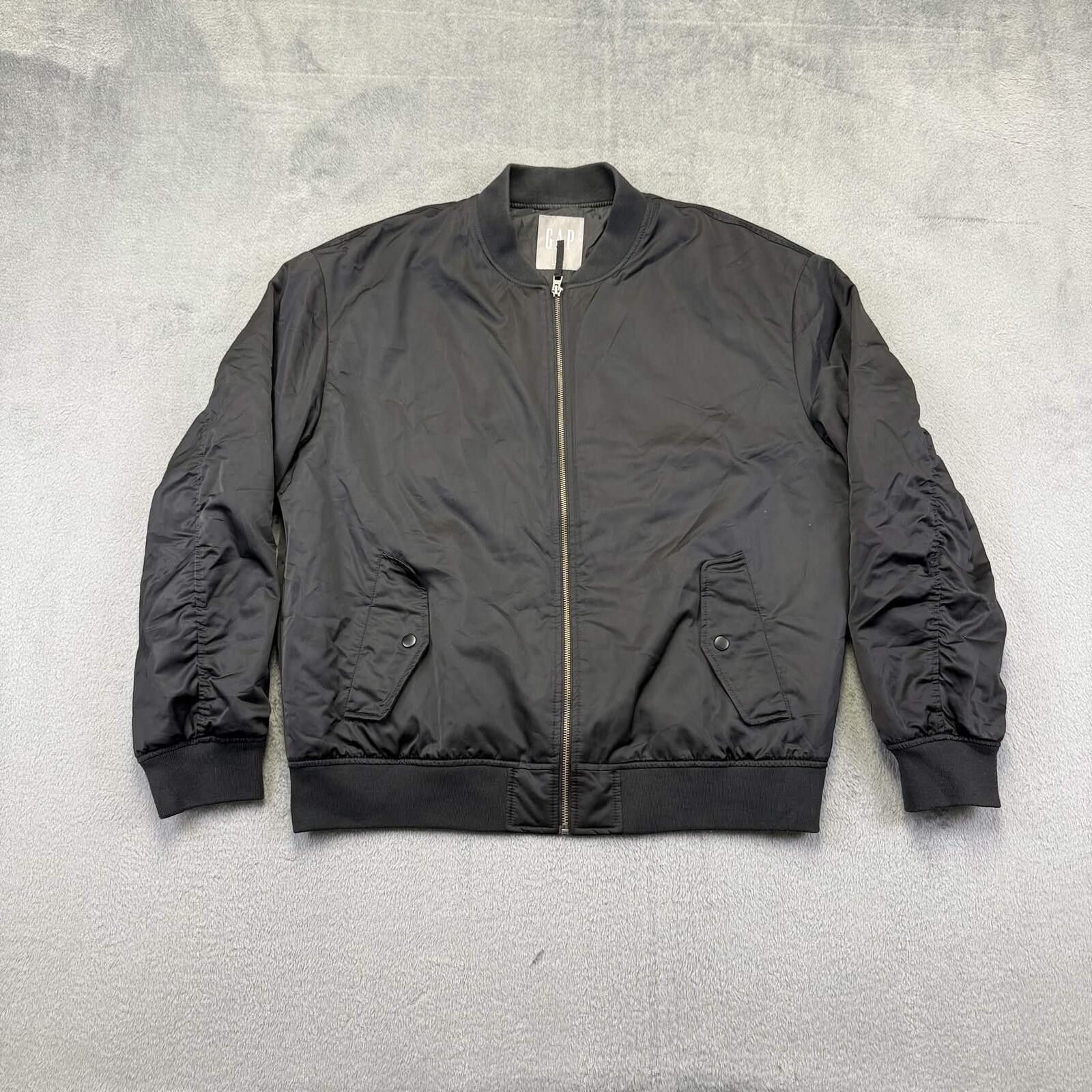 Gap GAP Blue MA-1 Flight Bomber Ribbed Trim Jacket Size US L / EU 52-54 / 3 - 1 Thumbnail