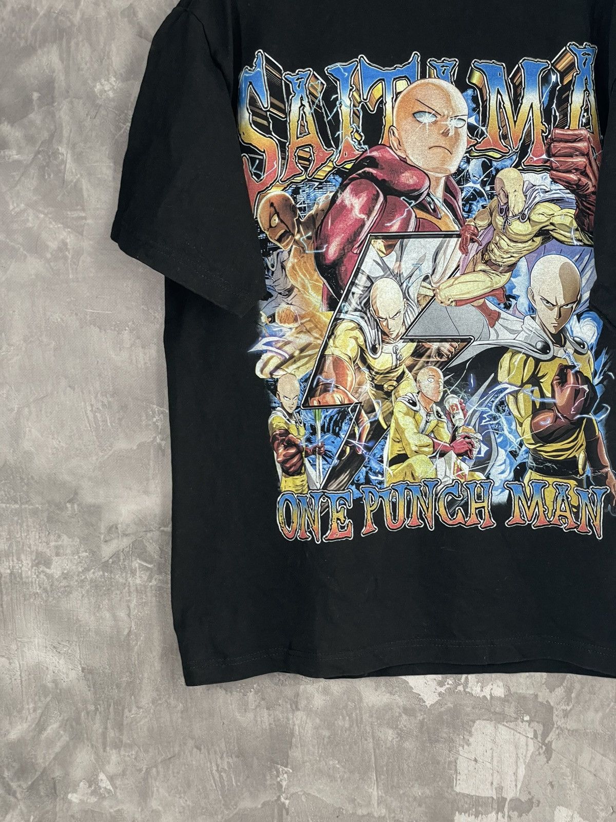 Japanese Brand × One Piece One Punch Man Vintage 90s Crazy Print Anima T shirt Size US L / EU 52-54 / 3 - 5 Thumbnail
