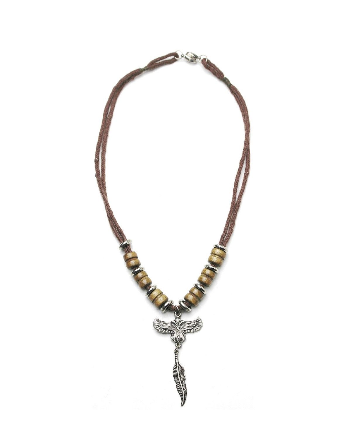 Vintage 2000S JAPANESE MADE EAGLE FEATHER PENDENT NECKLACE BRACELET Size ONE SIZE - 1 Thumbnail