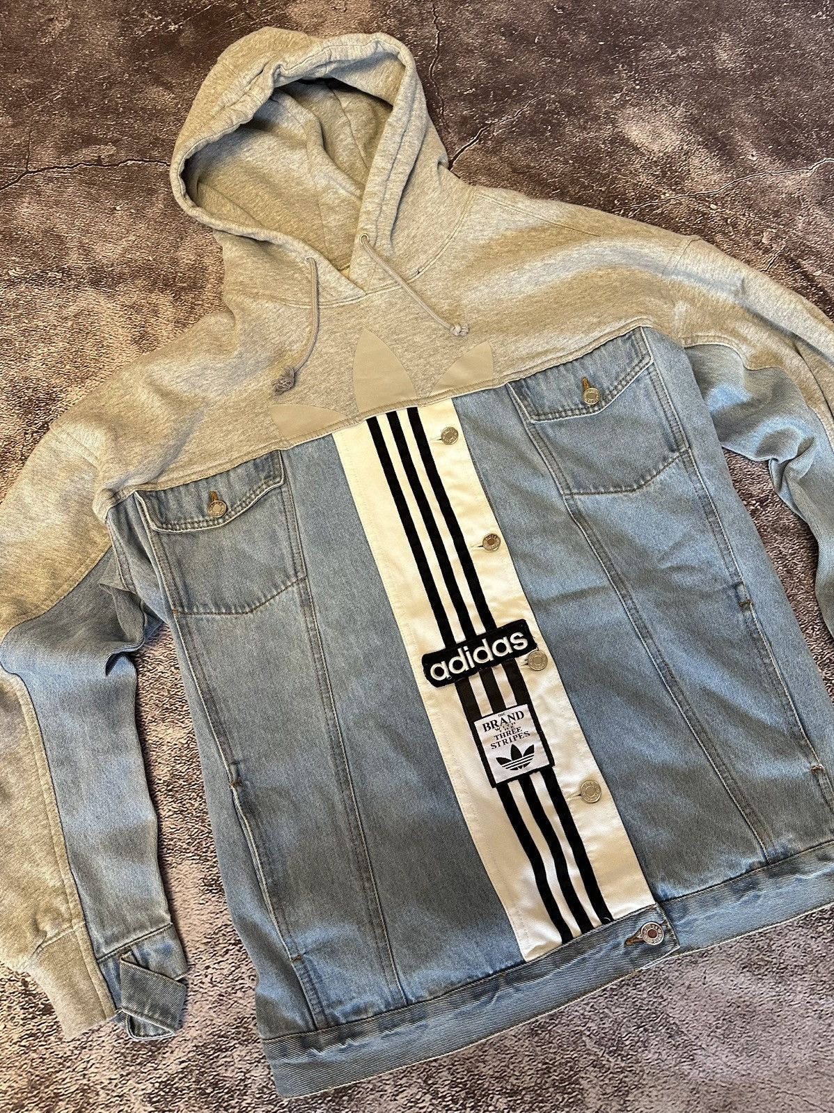 Adidas Adidas Denim jacket vintage rare Size US L / EU 52-54 / 3 - 2 Thumbnail