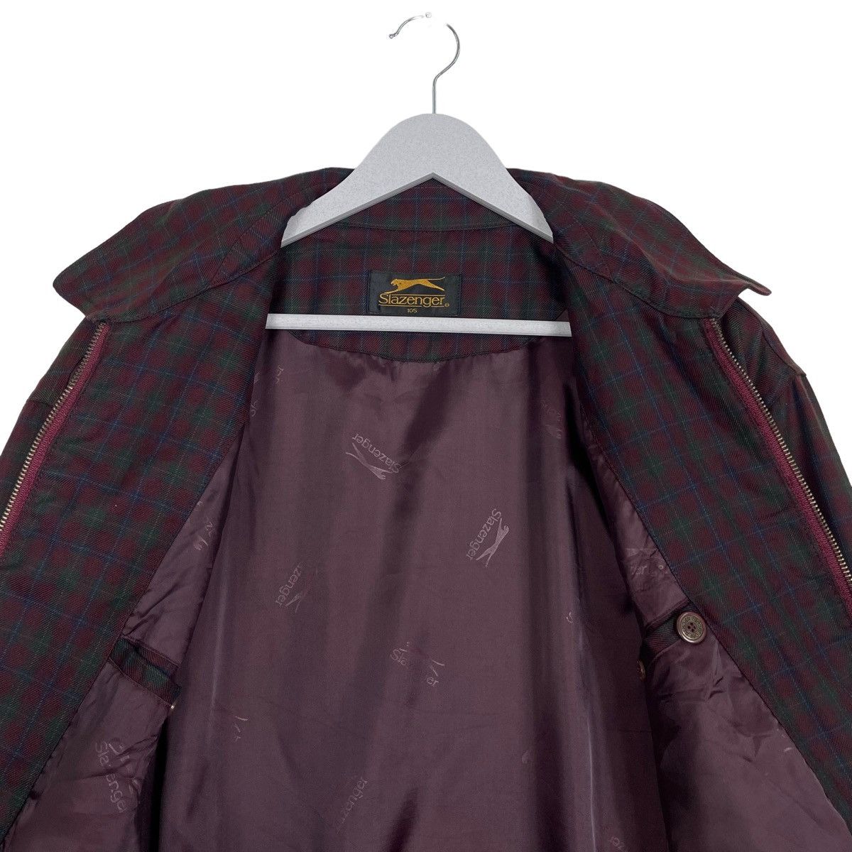 Japanese Brand × Vintage 💥90s SLAZENGER NOVA CHECK BOMBER JACKET Size US L / EU 52-54 / 3 - 11 Thumbnail