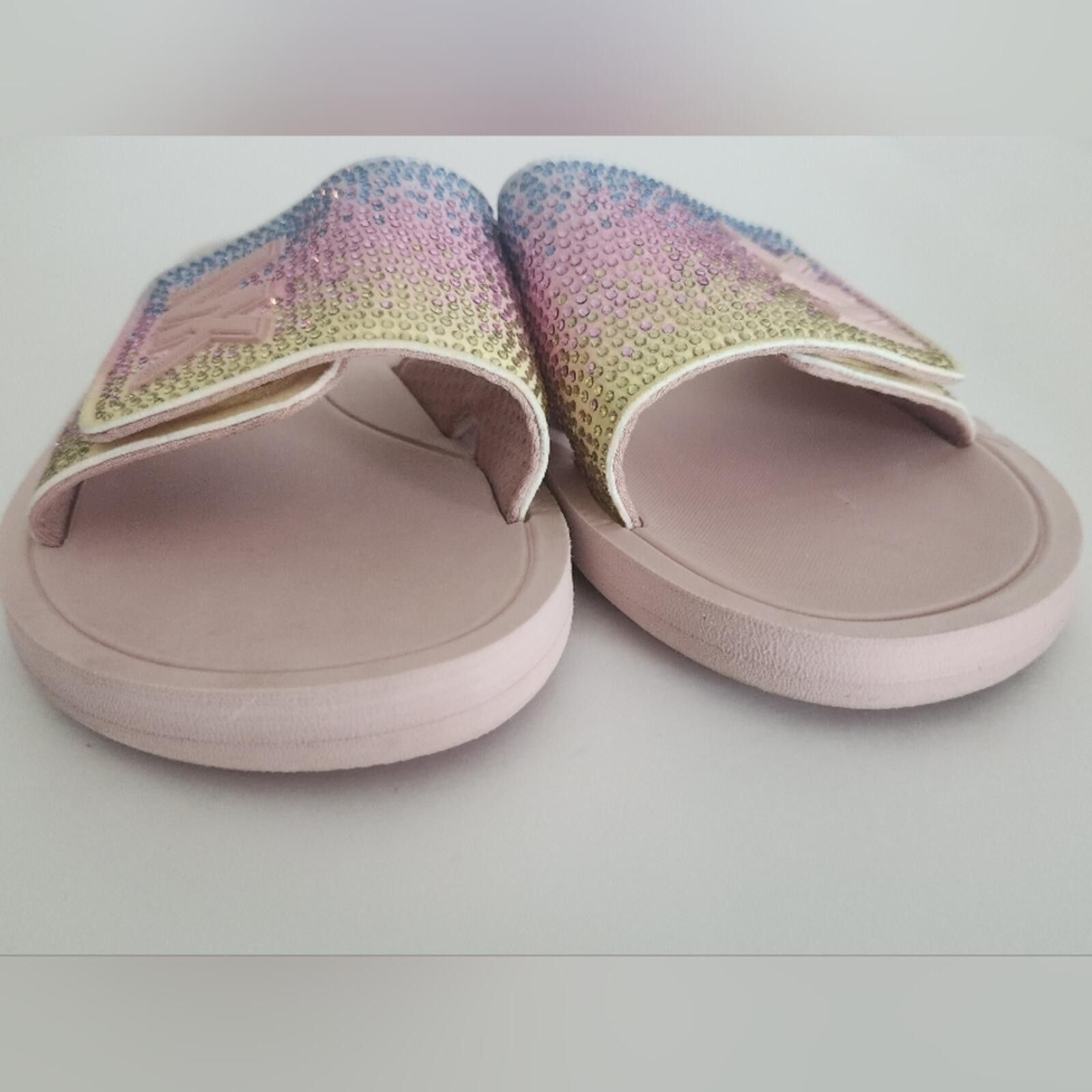 Michael Kors Michael Kors Pink Iridescent Crystal Slide Sandals Size US 8 / IT 38 - 4 Thumbnail