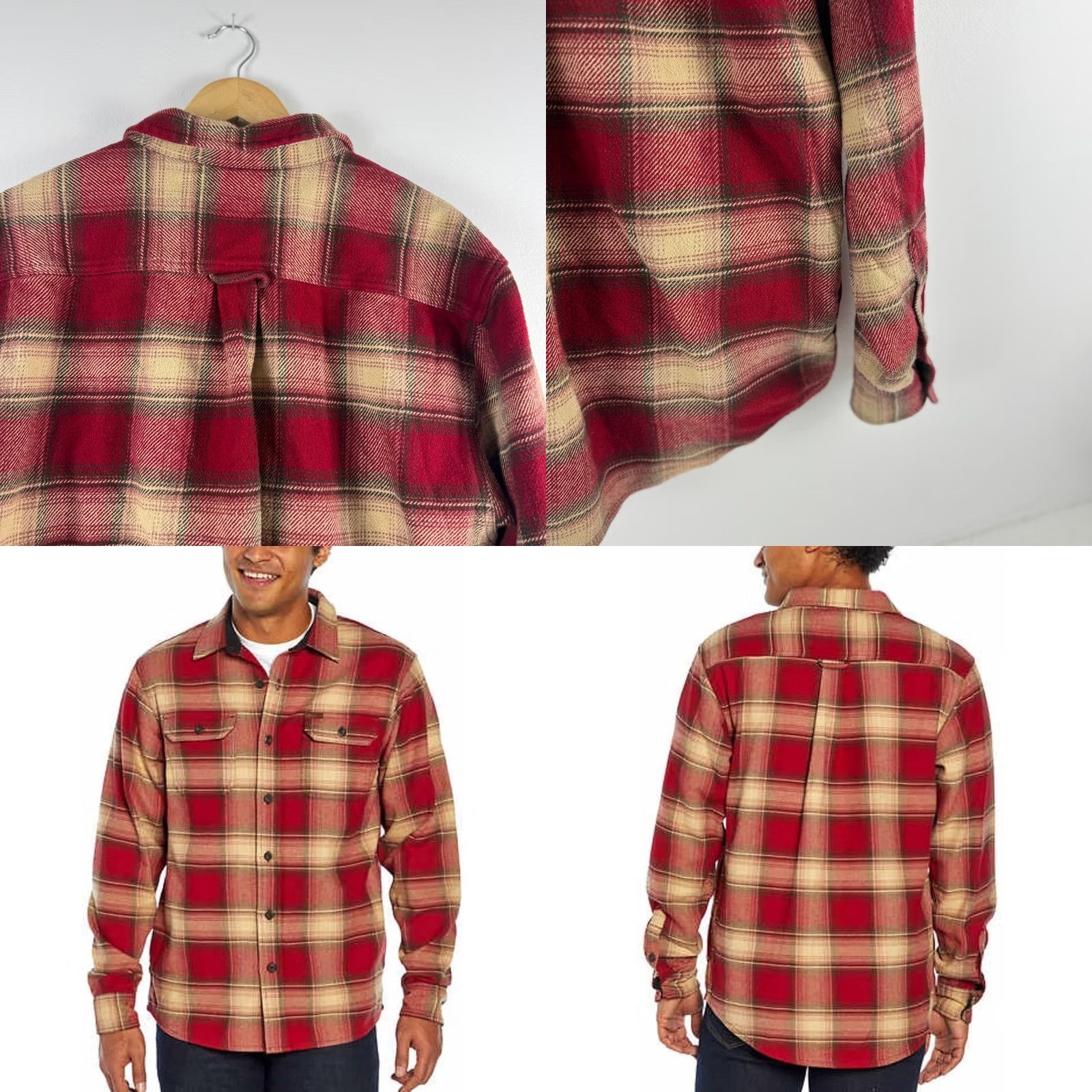 Orvis Orvis Button-Down Shirt Plaid Flannel Red XL Men's Heavyweight Size US XL / EU 56 / 4 - 9 Thumbnail