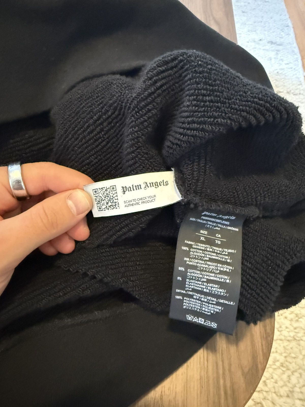 Palm Angels Palm Angels Black Oversized Hoodie Size US XL / EU 56 / 4 - 5 Thumbnail