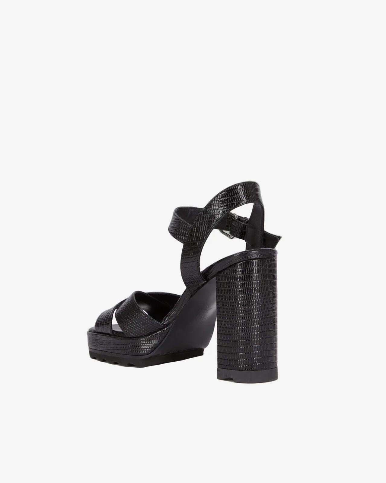 The Kooples THE KOOPLES BLACK LIZARD EFFECT LEATHER HEELES size 40 Size US 9 / IT 39 - 2 Thumbnail