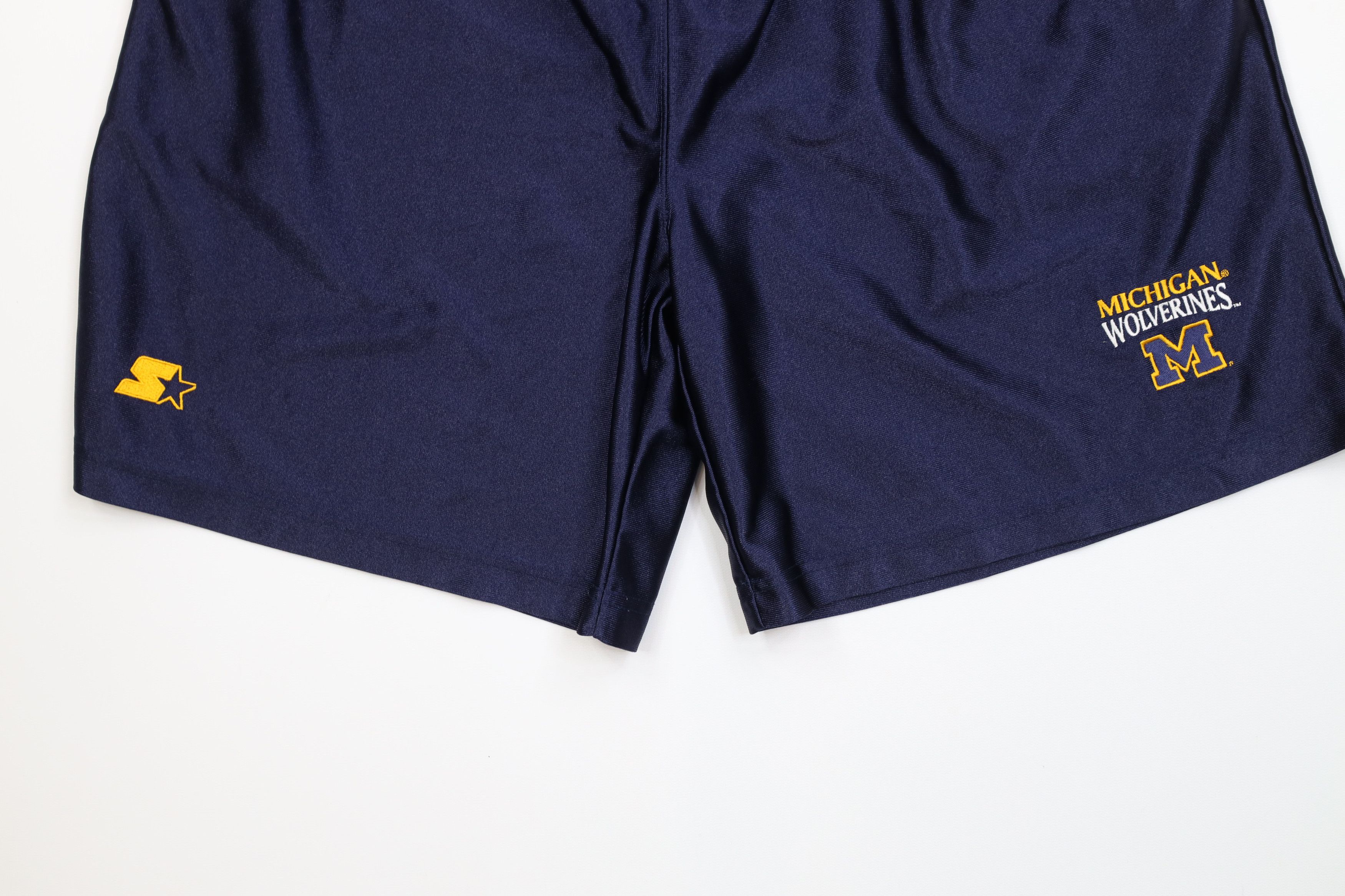 Starter Vintage 90s Starter University of Michigan Basketball Shorts Size US 32 / EU 48 - 4 Thumbnail