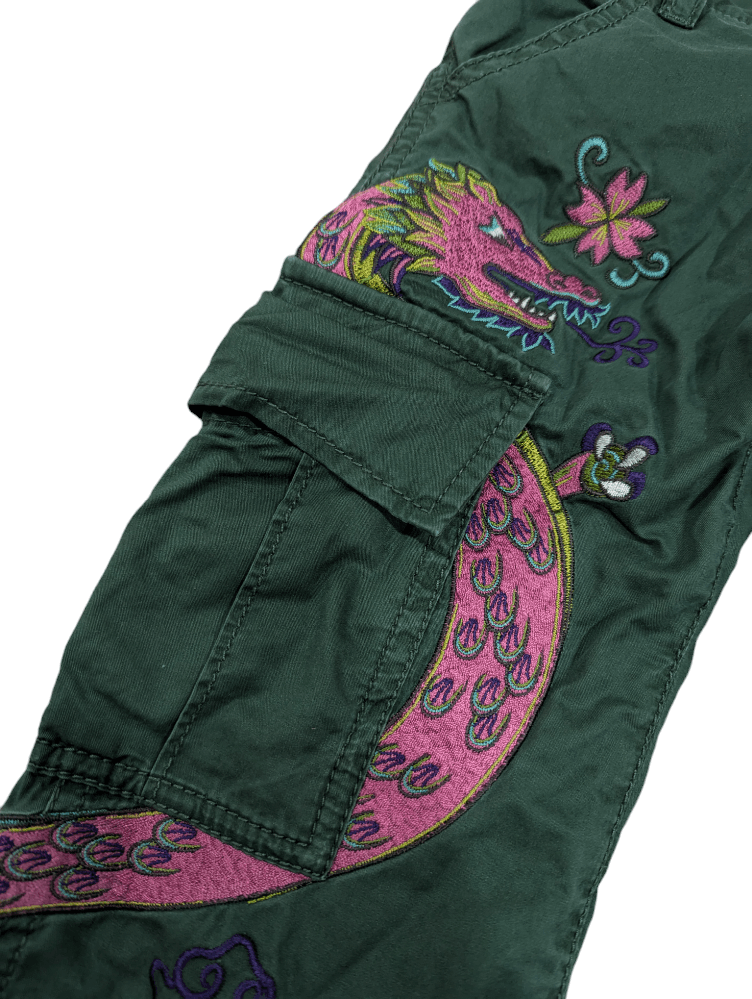 Japanese Brand DRAGON EMBROIDERY SUKAJAN PANTS Size US 26 / EU 42 - 4 Thumbnail