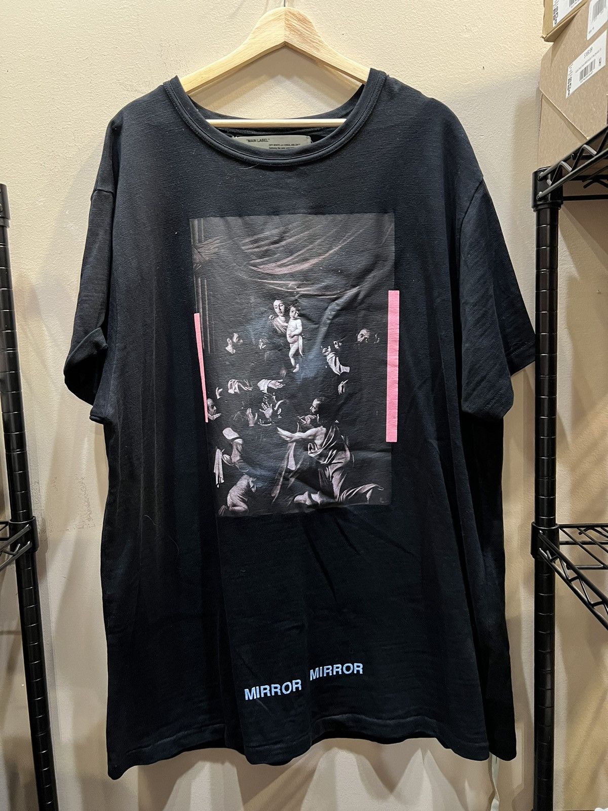 image of Off White Off-White Caravaggio Tee Black, Men's (Size XL)