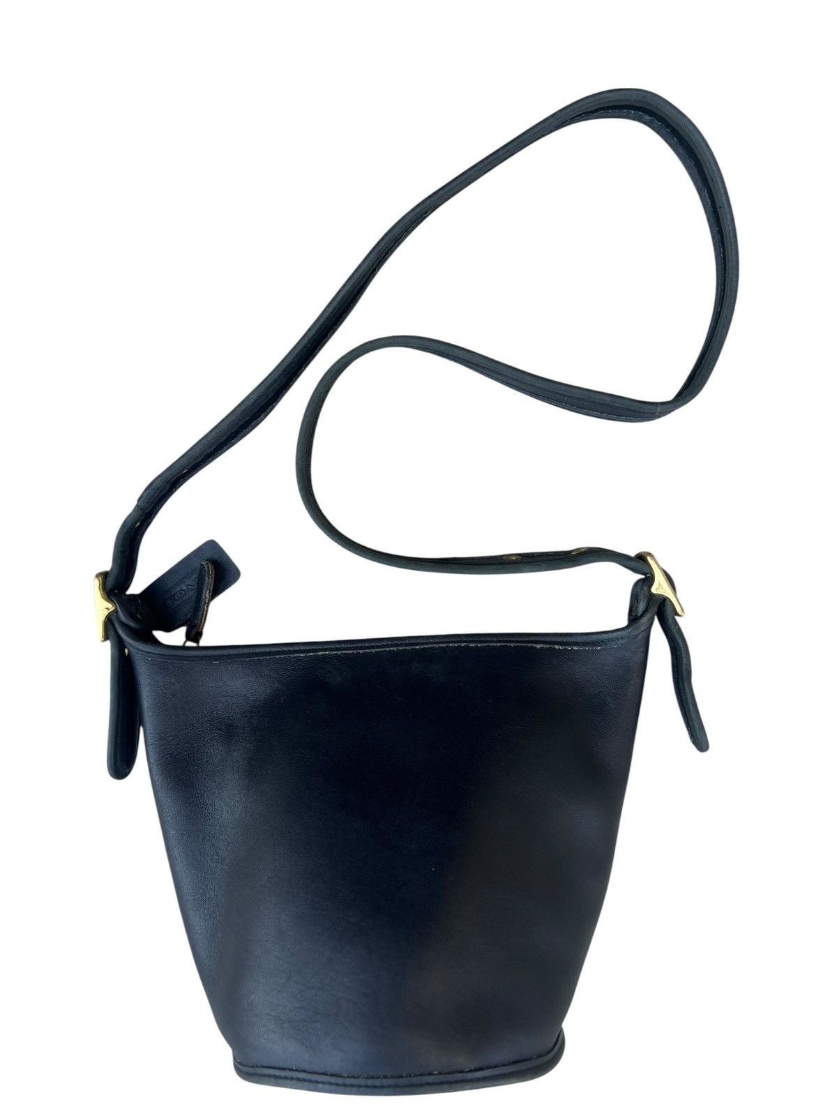 Coach Vintage 90s Coach Usa Patina Black Cowhide Leather Sling Bag Size ONE SIZE - 1 Thumbnail