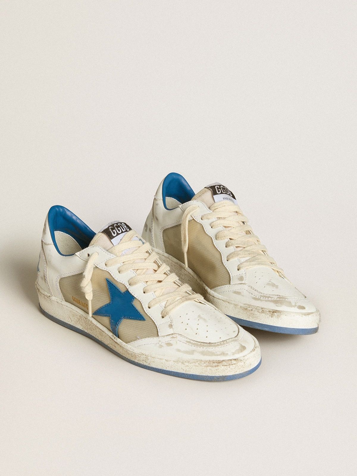 Golden Goose o1w1db10725 Ball Star Low-Top Sneakers in White/Blue Size US 8 / EU 41 - 2 Thumbnail
