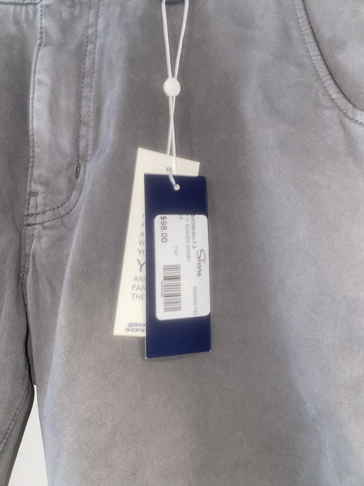 Shore Bowen Short Men’s Size 28 Smoked Pea Gray 7.5” Inseam, Men's — image 2 of 6