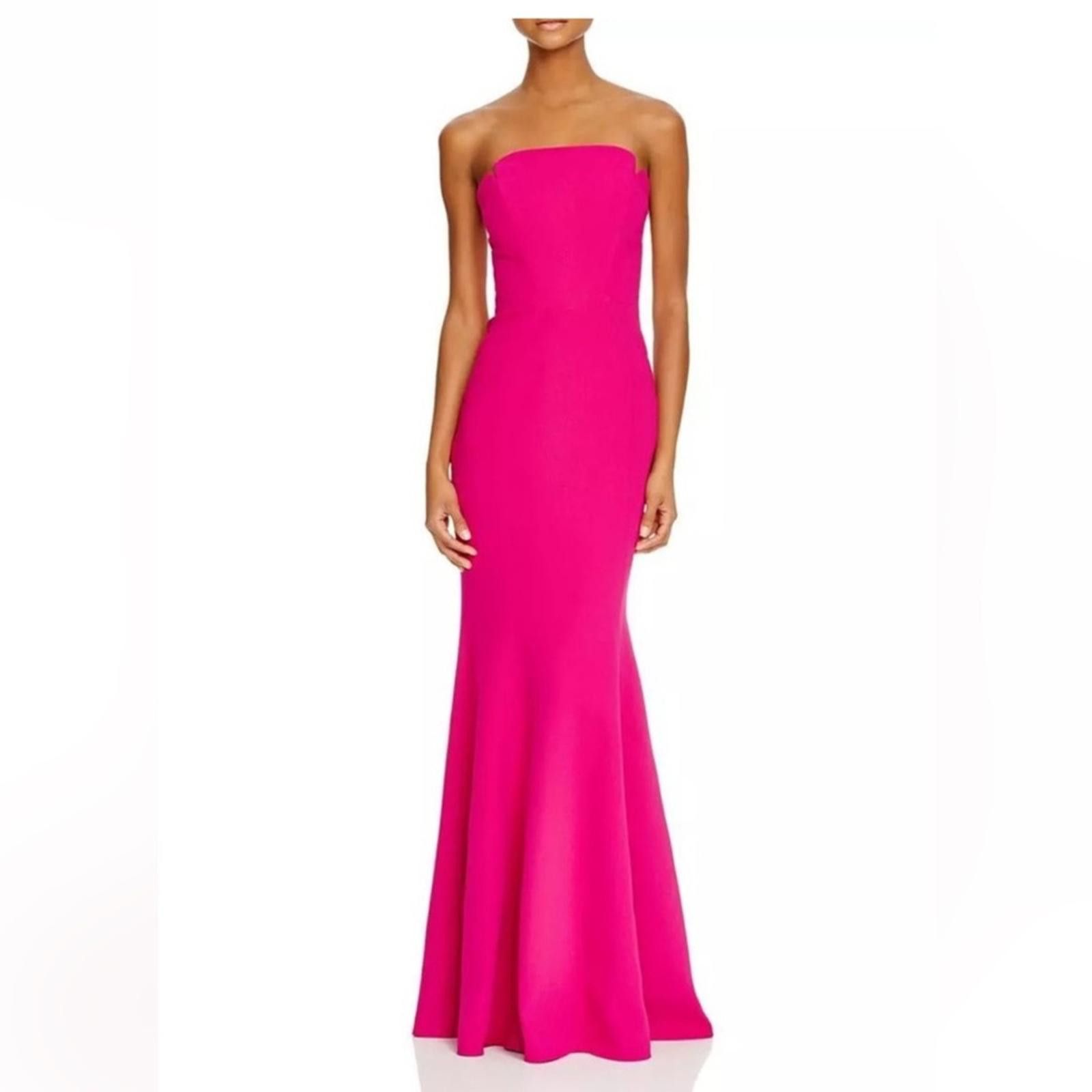 Jil Stuart Fuschia Jill Stuart Pink Notched Strapless Mermaid Gown Size XS / US 0-2 / IT 36-38 - 1 Thumbnail