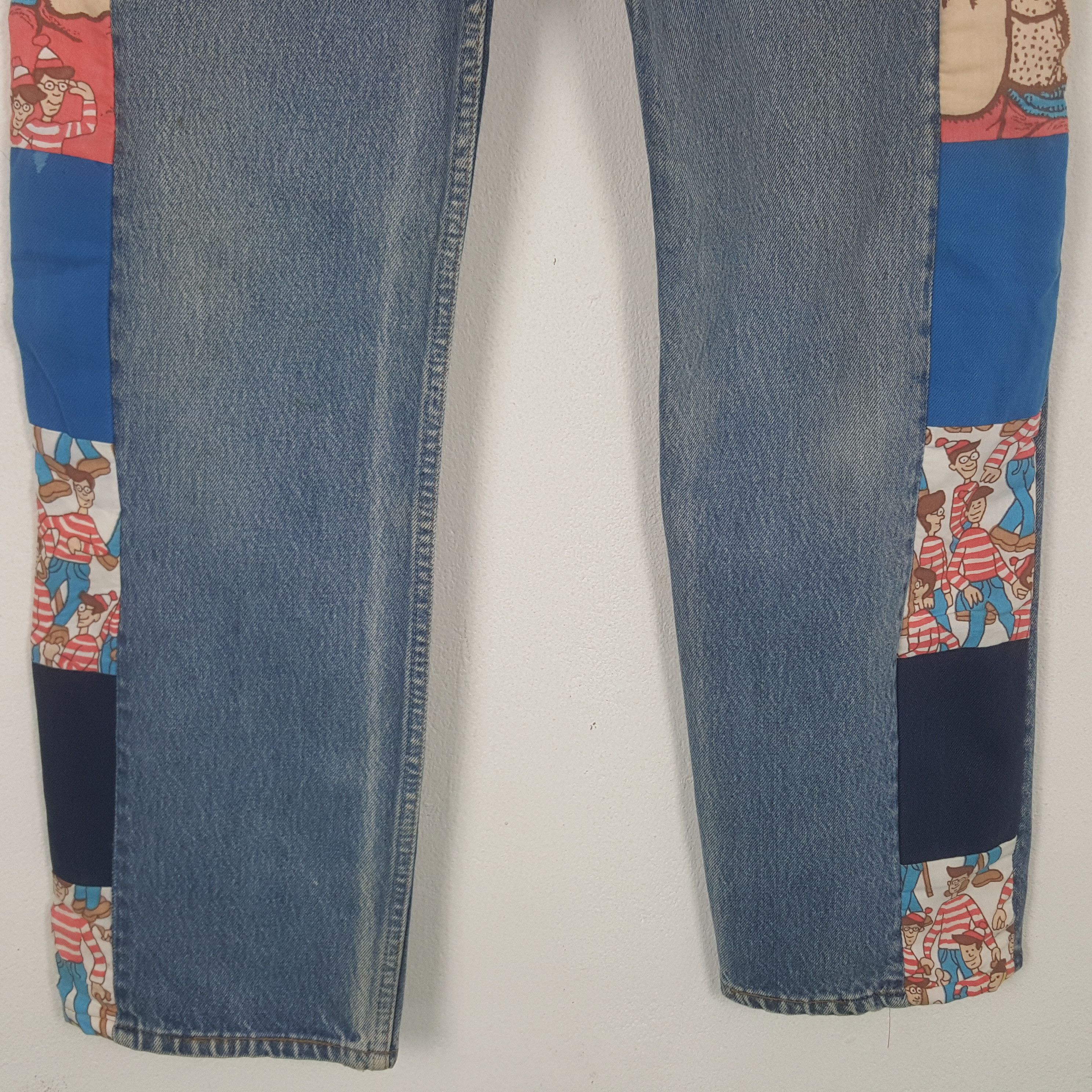 Levi's Vintage Levi's 501 Rare Patchwork Line Denim Jeans Size US 29 - 3 Thumbnail