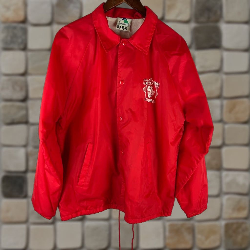 Augusta Sportswear VINTAGE Augusta Sportswear Coaches Jacket Mens Large Red National Strawberry Festival 80s 90s Size US L / EU 52-54 / 3 - 1 Thumbnail