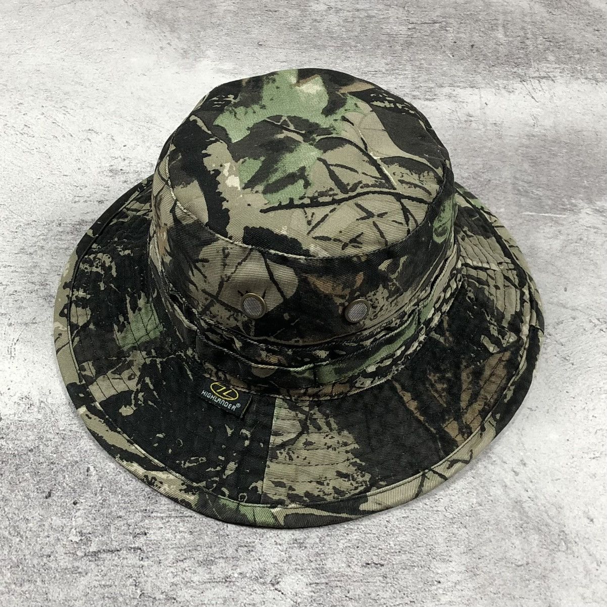 Realtree ⛰️Vintage Realtree Highlander Adventure Camo Bush Bucket Hat Size ONE SIZE - 5 Thumbnail
