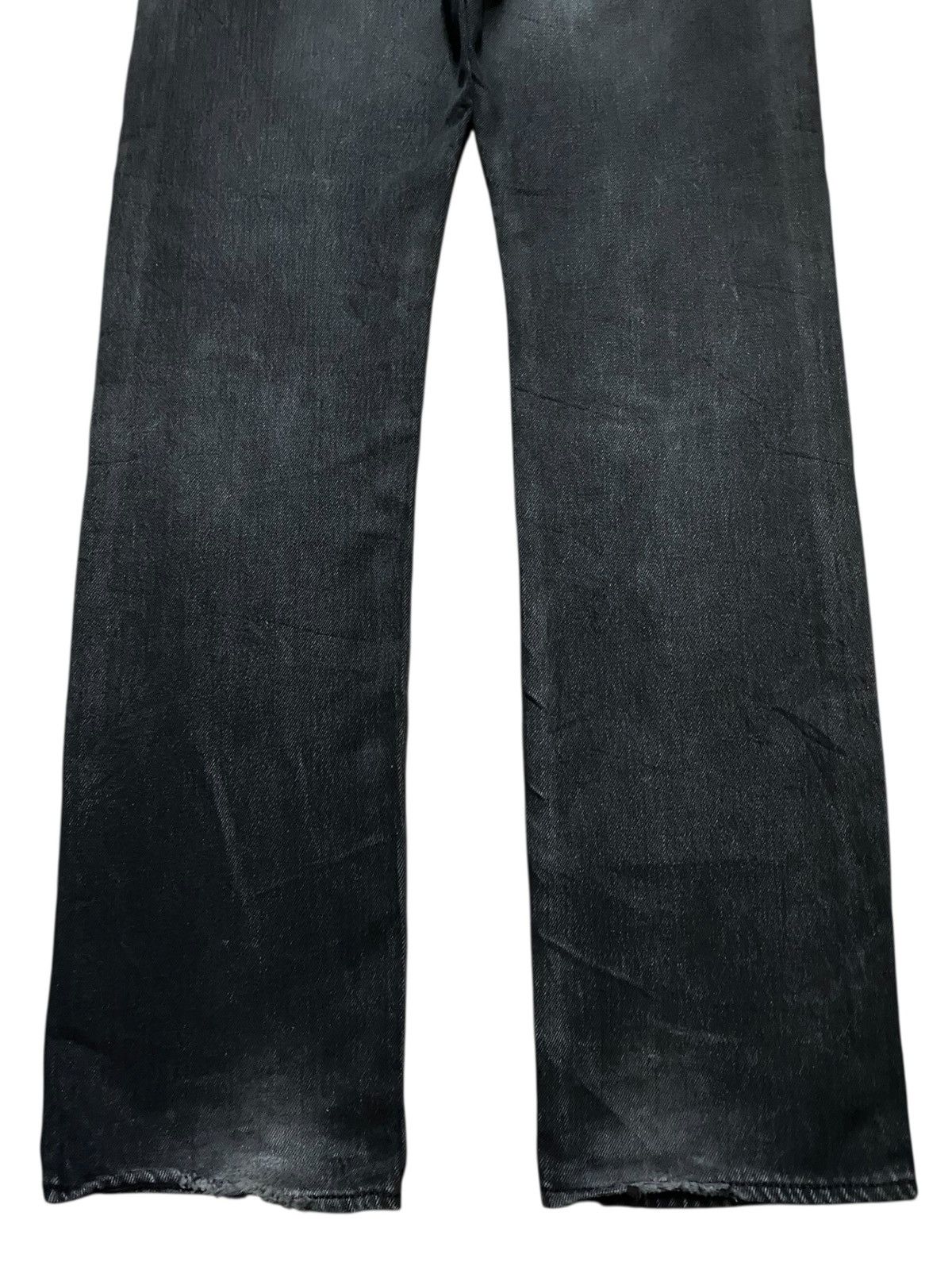 Levi's Vintage Levis 501 Y2K Black Denim Distressed Loose Jeans Size US 32 / EU 48 - 6 Thumbnail