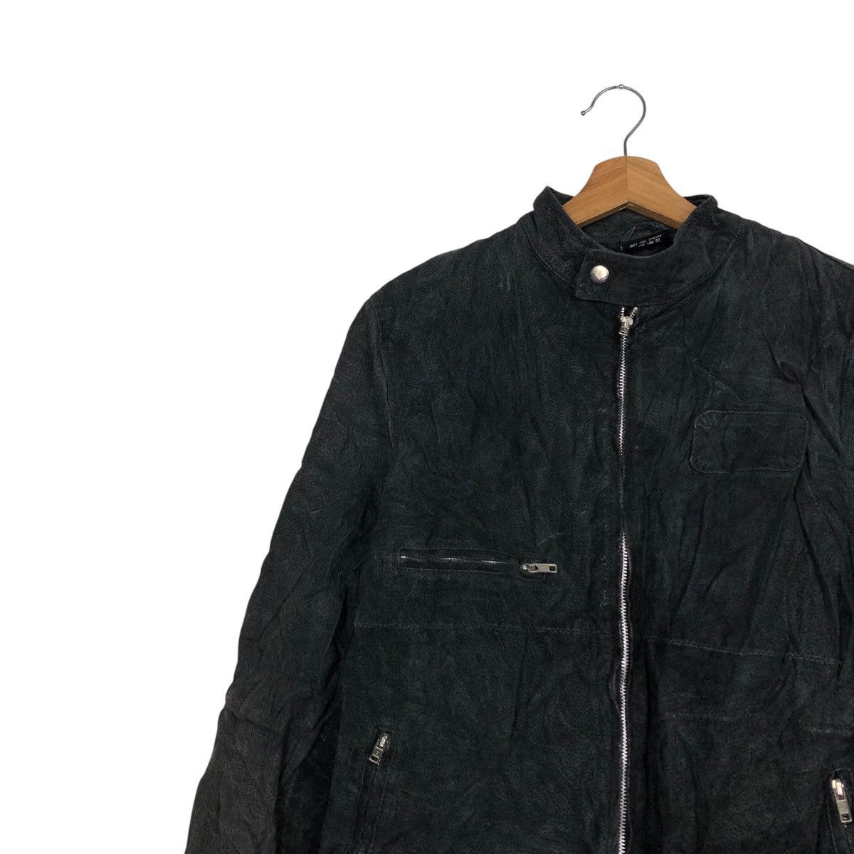 Japanese Brand 📌Vintage Biker Leather Jacket Zipper Unbranded Size US M / EU 48-50 / 2 - 8 Thumbnail