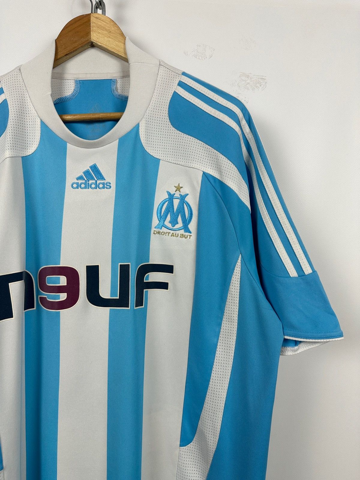 Adidas 2007/08 Adidas Olimpique Marseille Vintage Soccer Jersey Size US XL / EU 56 / 4 - 5 Thumbnail