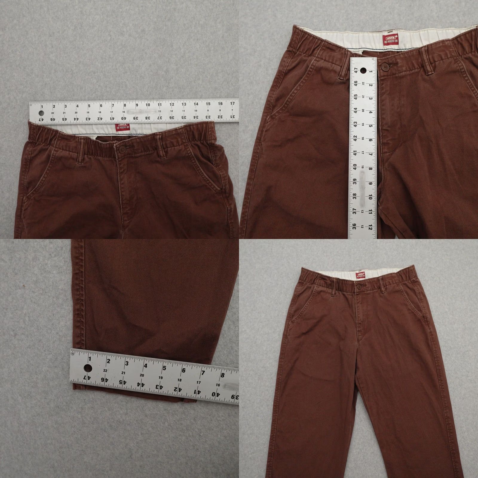 Levi's Levi’s XX Chino EZ Mens Small (31X28) Brown Pants Relaxed Inseam 28 Straight Jeans Size US 31 - 8 Thumbnail