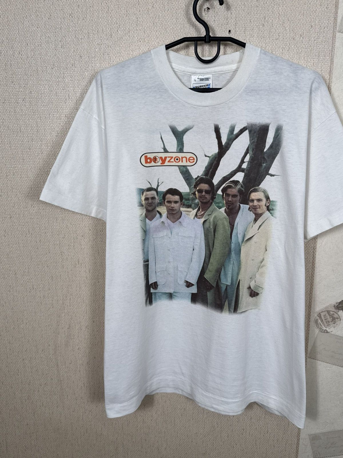 Other Vintage Boyzone T shirt 1997 Summer Tour Band White Hype L Size US L / EU 52-54 / 3 - 13 Thumbnail