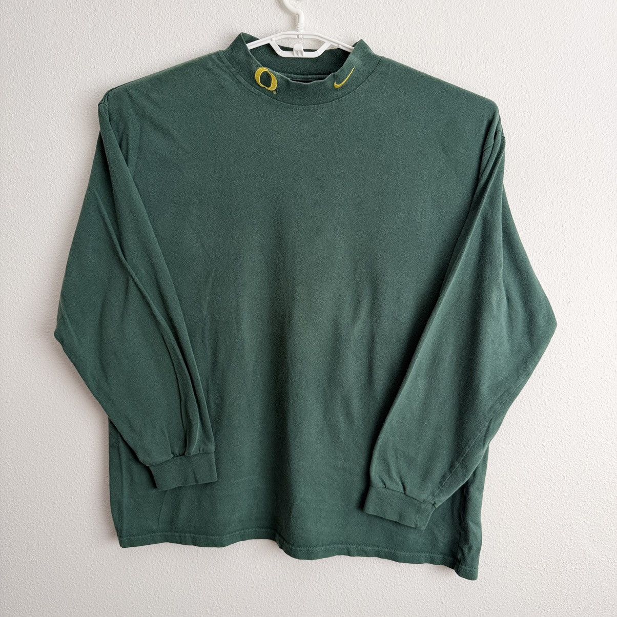 Nike Vintage 90s Nike Oregon Ducks Green Mock Neck L/S XXL Size US XXL / EU 58 / 5 - 1 Thumbnail