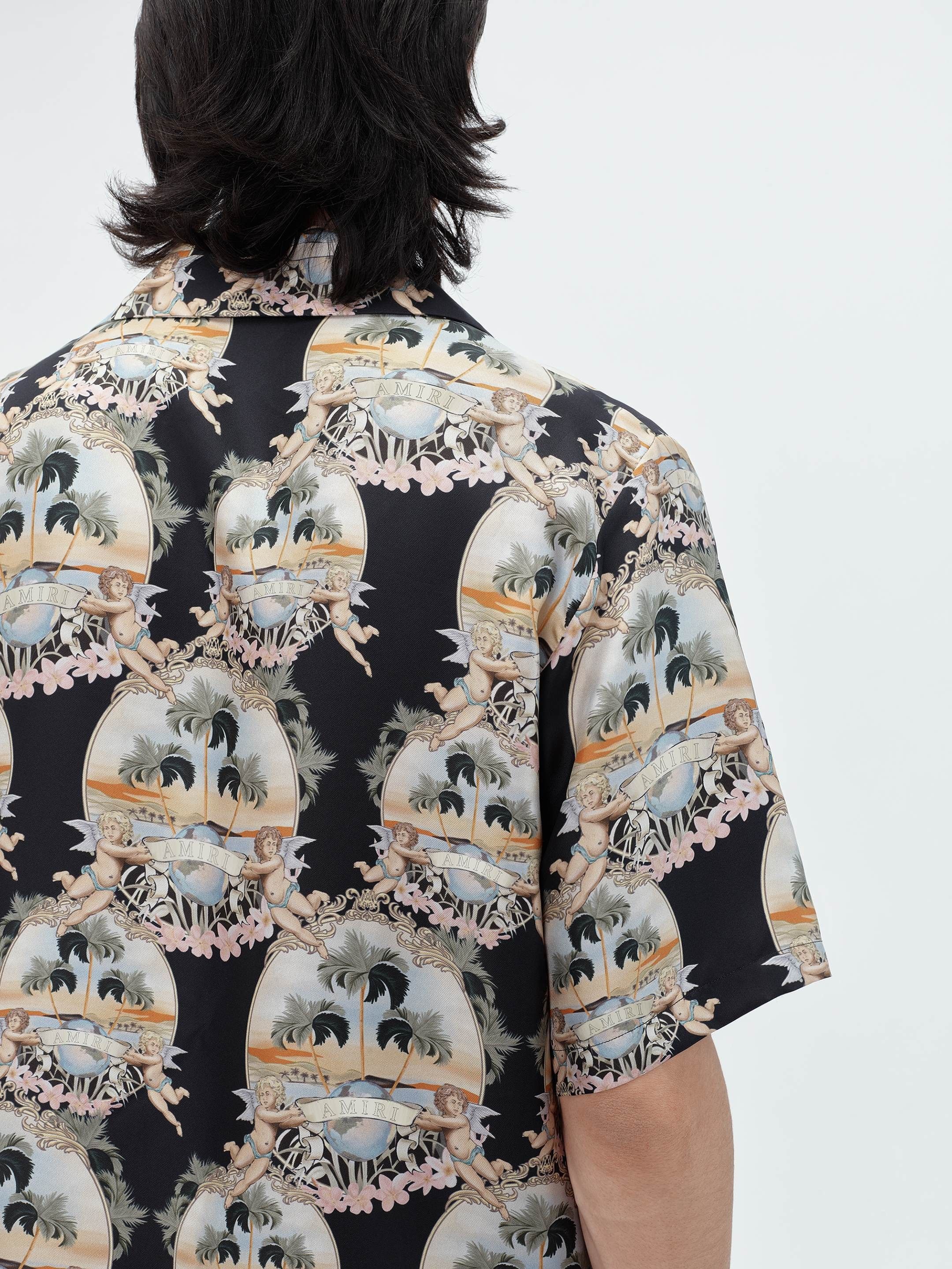 Amiri o1orln1025 Allover Palm Bowling Shirt in Multicolor Size US L / EU 52-54 / 3 - 6 Thumbnail