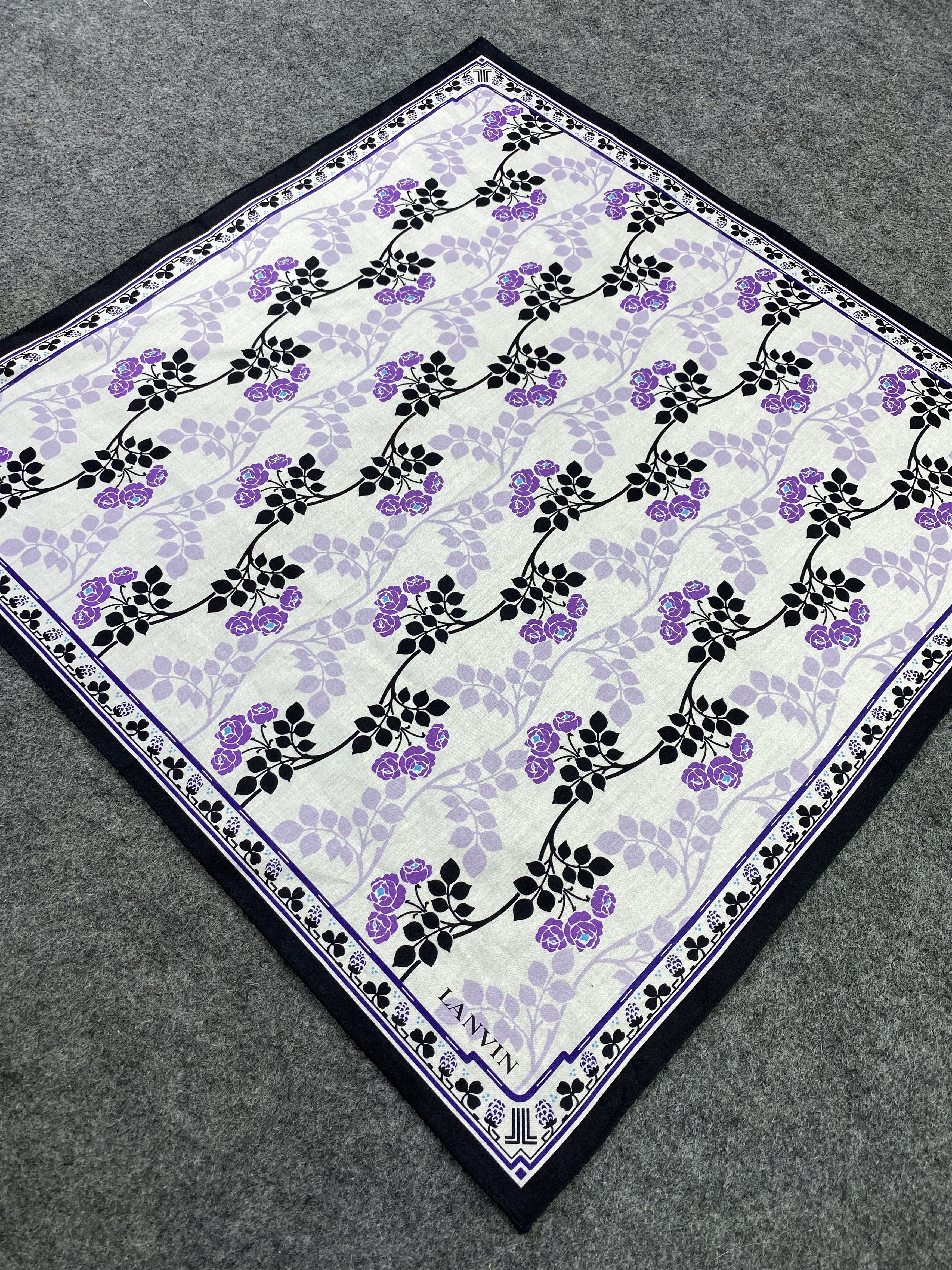 Lanvin × Vintage Lanvin Handkerchief / Bandana / Neckerchief / Headscarf-B215 Size ONE SIZE - 4 Thumbnail