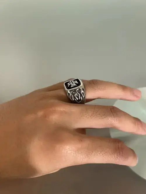 Ring Of Fire Silver Fire Cross Ring Size ONE SIZE - 2 Thumbnail