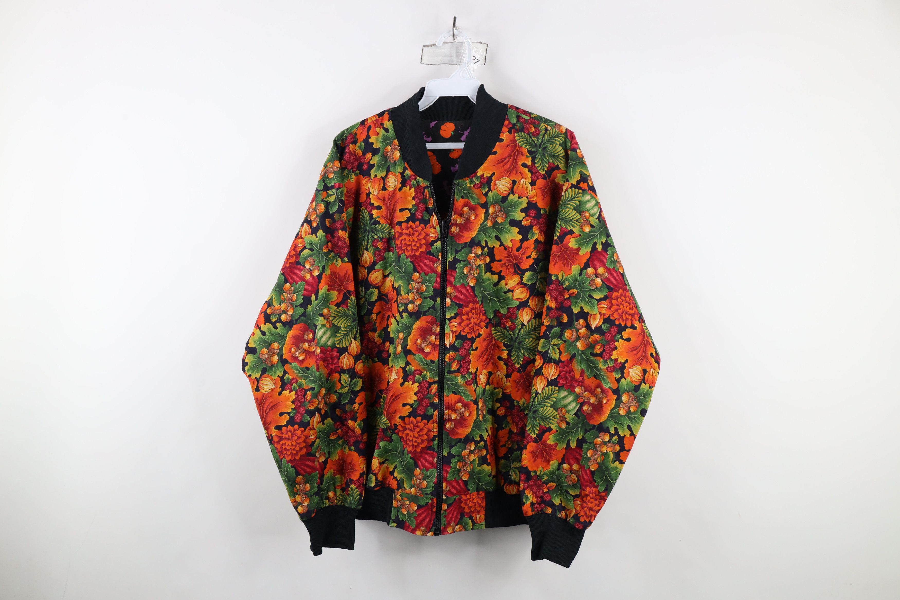 Vintage Vintage 90s Streetwear Reversible Autumn Bomber Jacket Size 3XL / US 20-22 - 1 Thumbnail