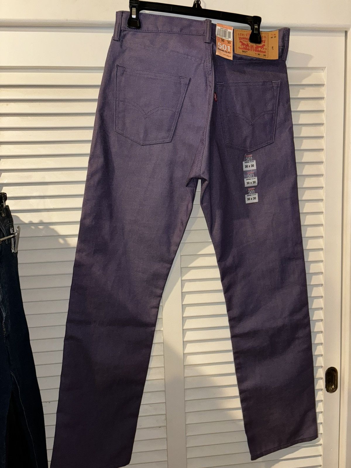 Levi's Levi’s unwashed raw 501 denim light purple shrink to fit 30 Size US 30 / EU 46 - 2 Thumbnail