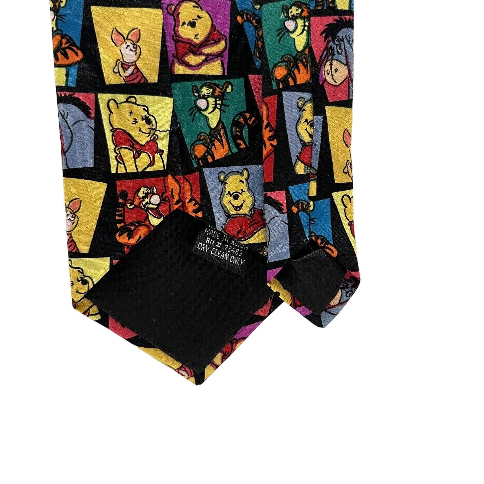 Disney Winnie the Pooh Tigger Disney VTG 90s Blocked Mens Neck Tie Size ONE SIZE - 3 Thumbnail