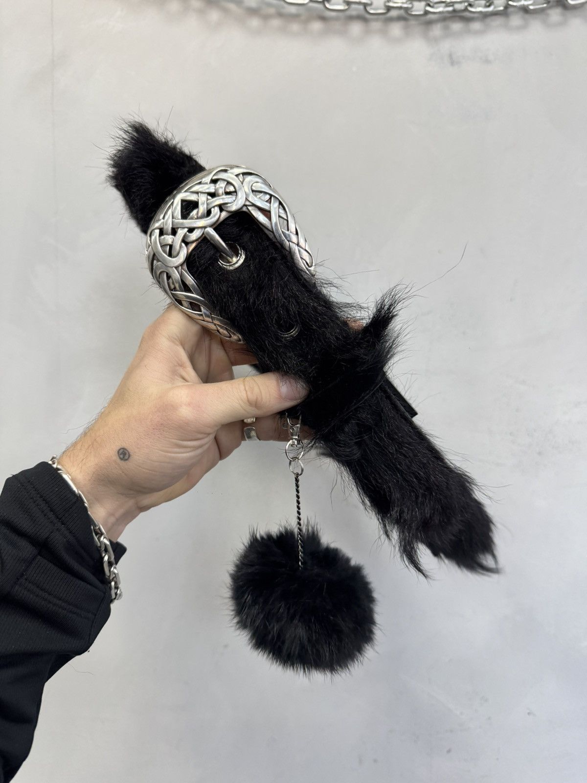 Le Grande Bleu (L.G.B.) Rare archive black fur real fuzzy hysteric glamour style Size ONE SIZE - 7 Thumbnail