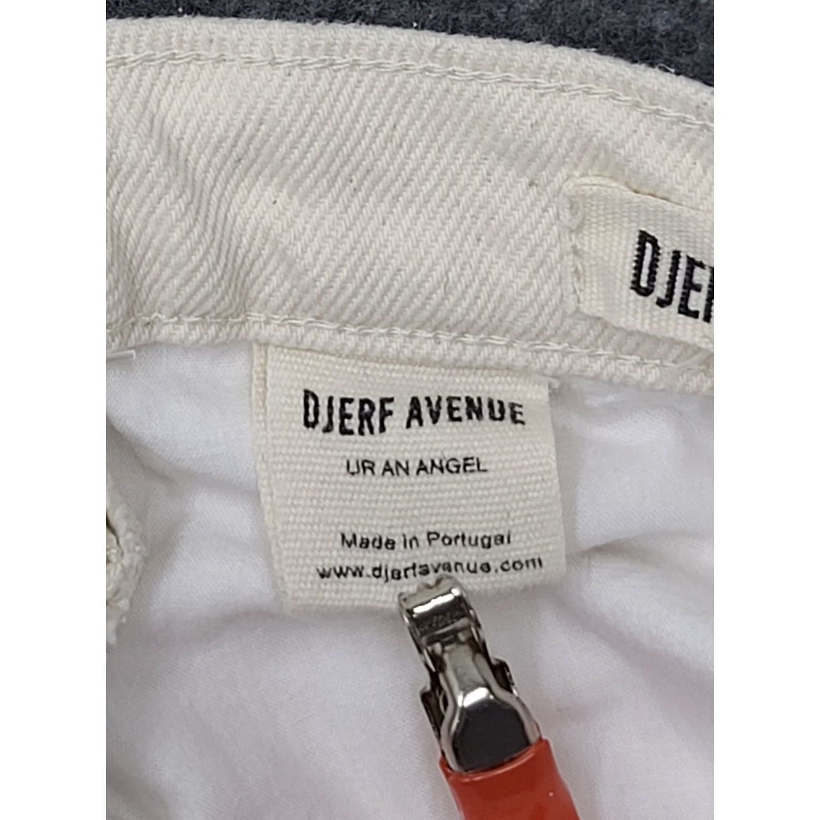 Vintage Djerf Avenue Jeans Cream White Organic Cotton Button Fly Straight Leg 31 Womens Regular Size 31 Inseam 30 Relaxed Vintage No Pattern Solid Size 24" / US 00 / IT 34 - 5 Thumbnail