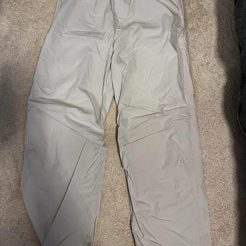 Zara ZARA Trousers White Cargo Parachute Pants M Size US 32 / EU 48 - 1 Preview